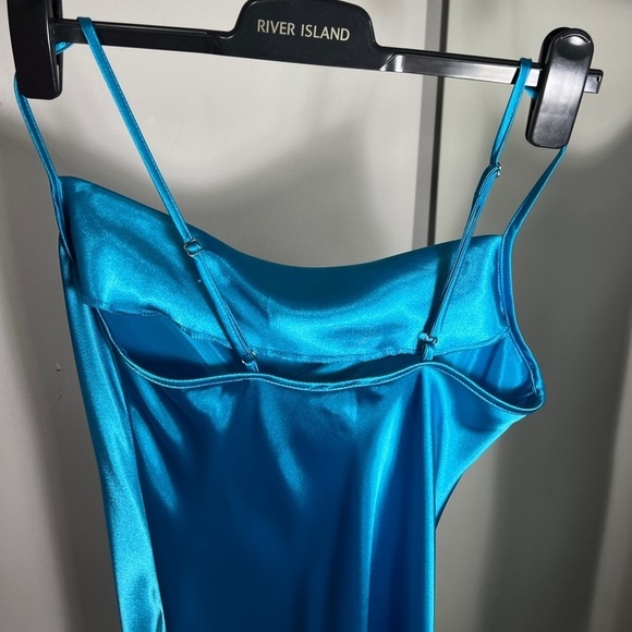 BEBE Satin Dress in Blue - Picture 4 of 7